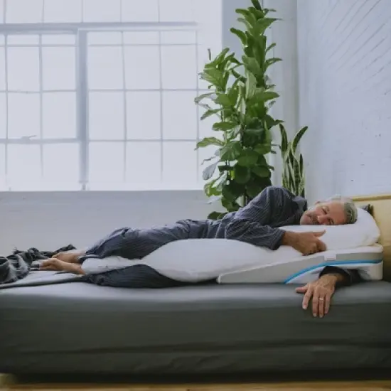 MedCline Shoulder Relief System - Bed Wedge & Full Body Shoulder Pillow for Side Sleepers - with Arm Hole image {6}