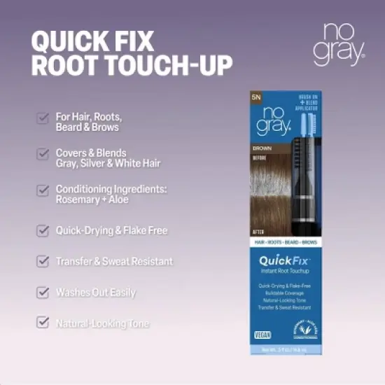 No Gray Quick Fix - Root Touch Up with Brush on Applicator &ndash; 0.5 fl oz image {8}