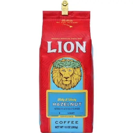 Lion Coffee Hawaiian Hazelnut Medium Roast Ground Coffee - 10oz image {3}