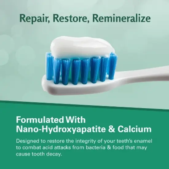 Nano Hydroxyapatite Flouride-Free Whitening Toothpaste + Calcium, Non-GMO, Vegan, Paraben Free, Mint Toothpaste, M3, 4.23 oz image {2}