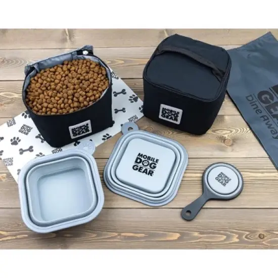 Mobile Dog Gear Small Collapsible Dog Water Bowls for Travel (Set of 2, 2 Cups Each) Portable Foldable Bowl for Feeding Pets- Great for Traveling image {1}