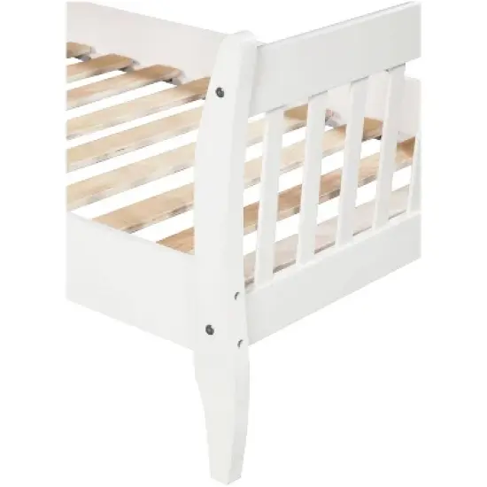 Twin Size Wood Platform Bed Frame with Slat Support-ModernLuxe image {9}