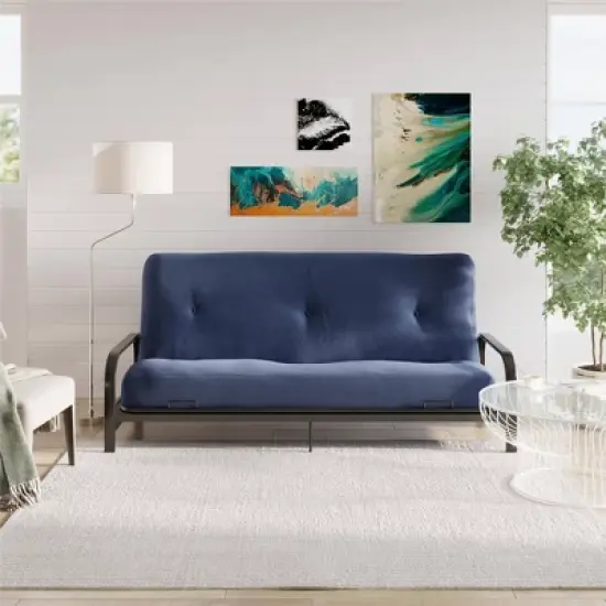 Full 8" Jayce Thermobonded High Density Polyester Fill Futon Mattress Blue - Room & Joy image {2}