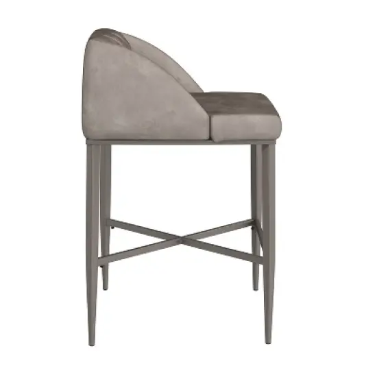 Set of 2 Phoenix Non Swivel Counter Height Barstool Gray - Hillsdale Furniture image {7}