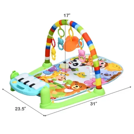 Baby and Toddler Learning Toys Activity Play Mat for Sit Lay Down Infant Tummy Time image {9}
