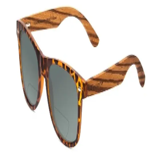 Coyote Woodie Polarized Sun OR Bi-Focal Sunglasses in Black Tortoise image {2}