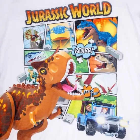 Boys' LEGO Jurassic World 2pc Hooded Pajama Set - Gray image {4}