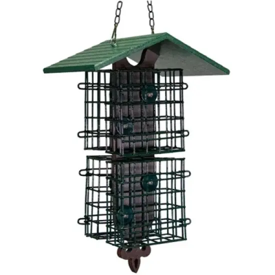 JCs Wildlife Quad Fleur de Lis Suet Feeder with Roof image {6}