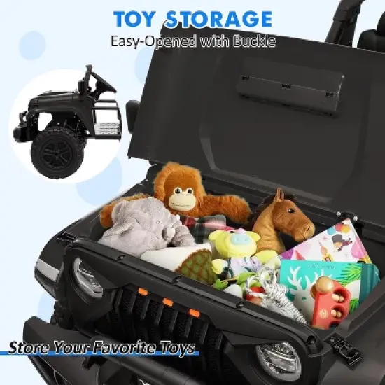 24V Power Wheel 2 Seater Kids Ride On Car,Parent Remote Control,4WD 800W Motor,3 Adjustable Speeds for Ages 3+ image {7}