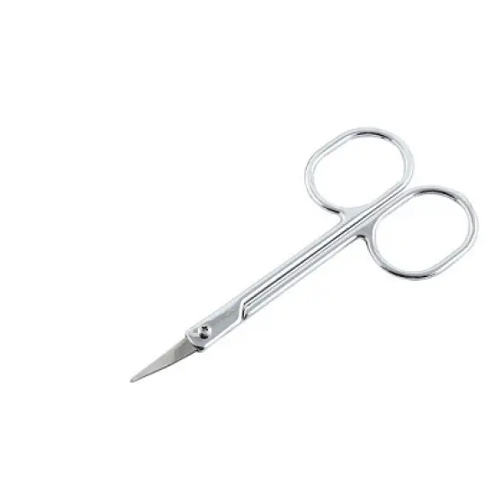 Unique Bargains Trimming Eyebrow Hair Curved Edge Scissors Silver Tone 2" x 2" 2 Pcs image {4}