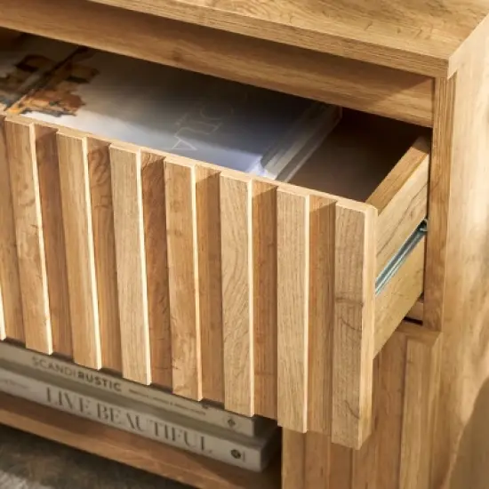 Conall 1 Drawer Nightstand - NST3102 - Oak - Safavieh image {1}