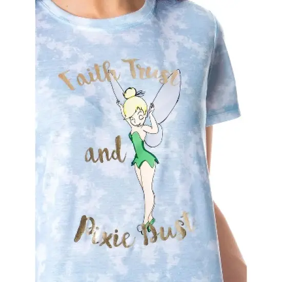 Disney Womens' Tinker Bell Pixie Dust Sleep Pajama Set Shorts Tie-Dye Multicolored image {2}
