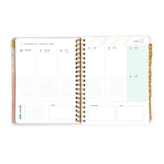 lake + loft Soft Botanical Blush 12-month 2025 Reverie Planner image {6}