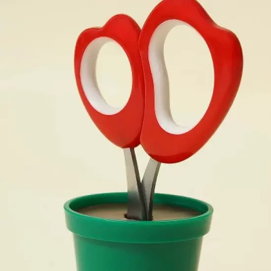 ZEZE Tulip Pet Grooming Scissors-Red image {7}