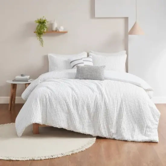 Easton Plush Clip Jacquard Duvet Cover Set image {3}