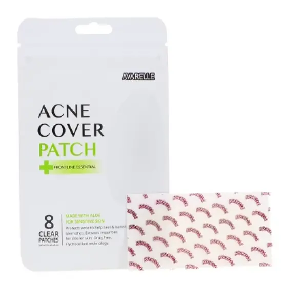 Avarelle Acne Cover Pimple Patch Frontline Essential 8 Oval Patches 2 Pack image {6}