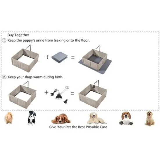 unipaws Whelping Box for Dogs and Cats image {9}