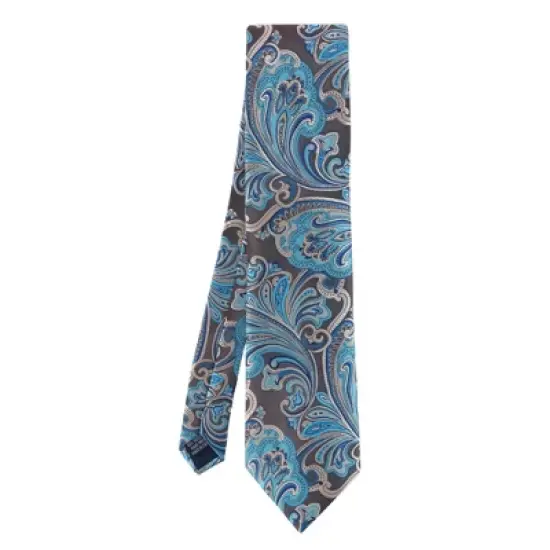 CTM Men's Blue Swirl Tie and Pocket Square image {2}