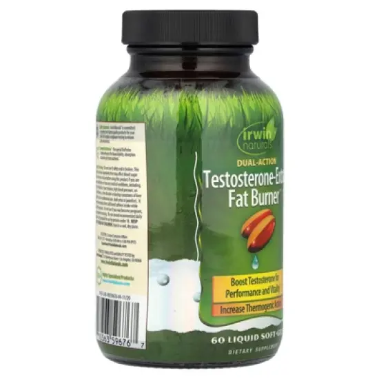 Irwin Naturals Testosterone-Extra Fat Burner&trade;, 60 Liquid Soft-Gels image {3}