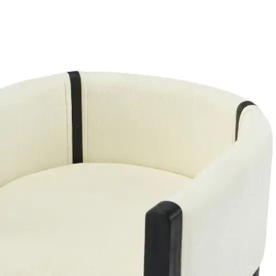 Christopher Knight Home Diana Modern Rubberwood Linen Upholstered Armchairs (Set of 2) image {6}