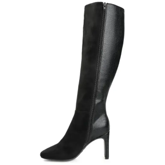 Journee Collection Womens Elisabeth Tru Comfort Foam Block Heel Knee High Boots image {1}