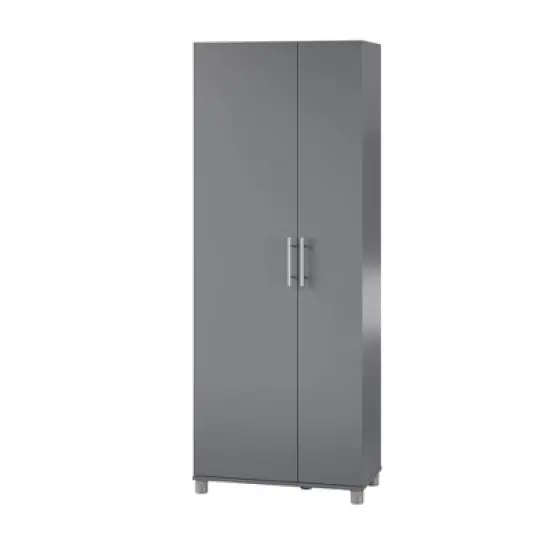 Cabell Tall Asymmetrical Cabinet Graphite Gray - Room & Joy image {5}
