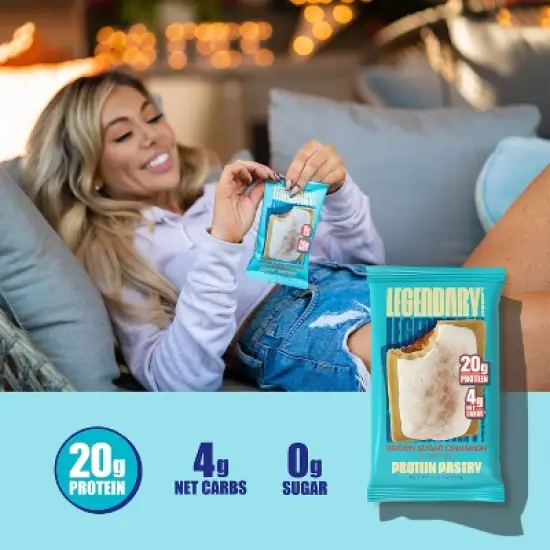 Legendary Foods Gluten Free and Keto Friendly Protein Pastry - Brown Sugar Cinnamon - 2.2oz image {3}