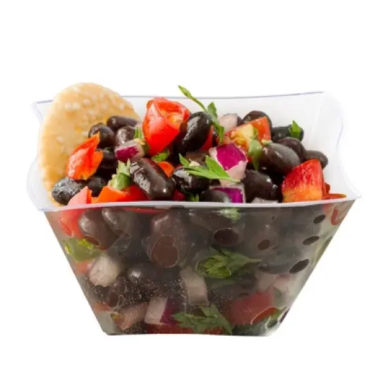 Smarty Had A Party 14 oz. Clear Wave Plastic Soup Bowls - 120 pcs image {1}