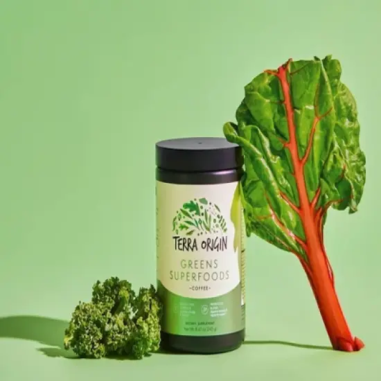 Terra Origin Vegan Greens Superfoods - Coffee - 8.47oz image {2}