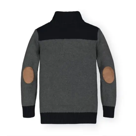 Hope & Henry Boys' Contrast Sweater with Elbow Patches, Infant image {3}