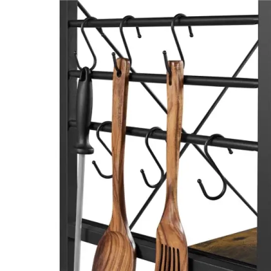 Yaheetech 50.5"H Kitchen Baker's Rack with Side Hooks image {4}