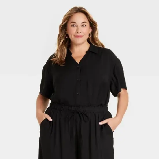 Ball Hoop Earrings - A New Day&trade; Gold: Nickel-Free Metal, Post Closure, 1.4" Length image {5}