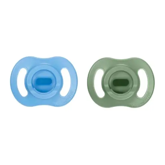 Tommee Tippee UltraLight Stay Put Silicone Pacifier 18-36m - Blue & Green - 2pk image {8}