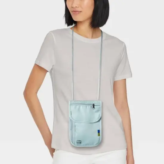 RFID Blocking Neck Stash Puritan Gray - Open Story&trade; image {1}