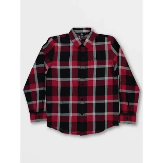 Volcom Boys Curwin Long Sleeve Flannel Shirt image {4}