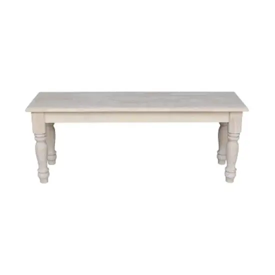 Farmhouse Bench - Unfinished - International Concepts image {1}