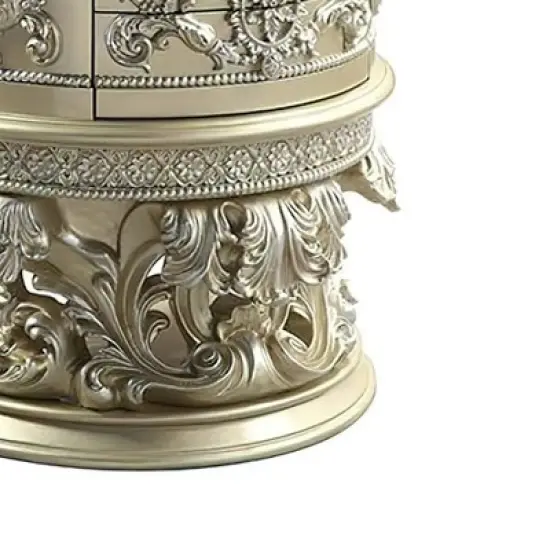 31" Vatican Nightstand Champagne Silver Finish - Acme Furniture image {3}