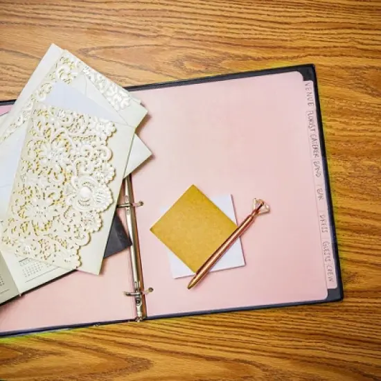 Paper Junkie 12 Sets Pink 8 Tab Dividers for 3 Ring Binder, Binder Separators with Tabs, Bulk Pack of 96 Total Page Dividers, Letter Size, 9.5x11 in image {4}