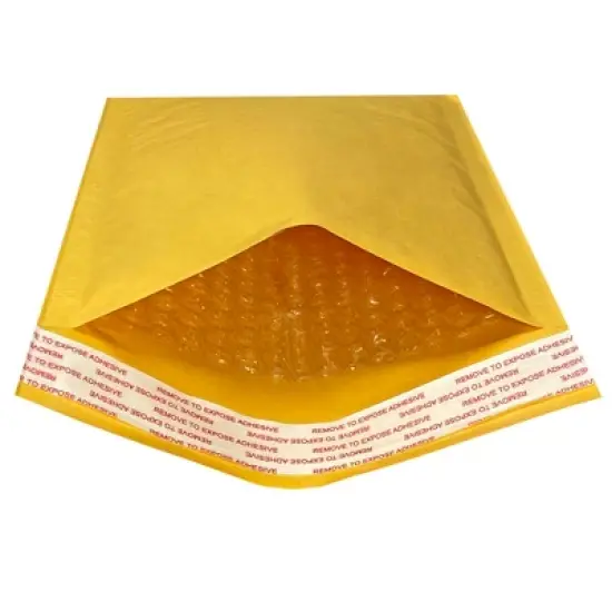 UOFFICE Pack of 2000 Bulk Kraft Bubble Mailers 6.5"x10"- #0 Self-Sealing Padded Bags image {1}