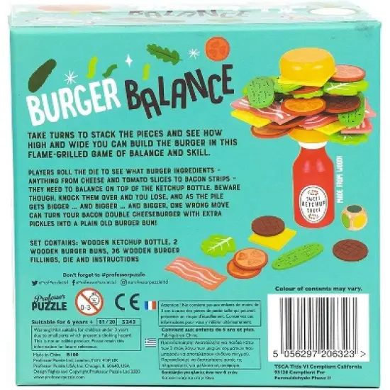 Professor Puzzle USA, Inc. Burger Balance Stacking Game image {2}
