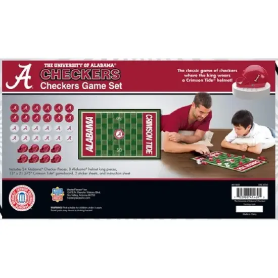 MasterPieces Officially licensed NCAA Alabama Crimson Tide Checkers Board Game for Families and Kids ages 6 and Up image {3}