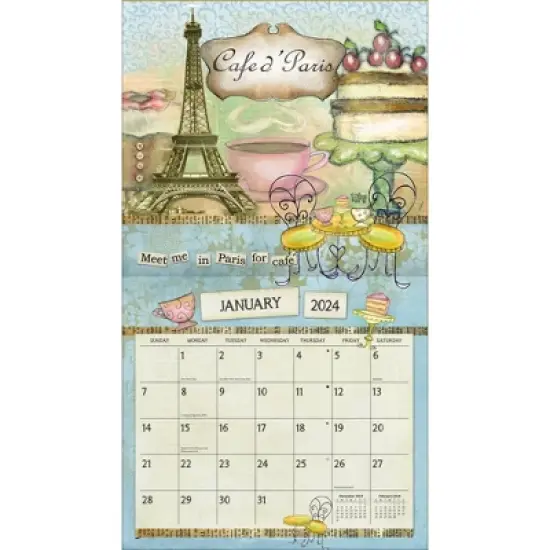Lang 2024 Wall Calendar 24"x12" Color My World image {1}