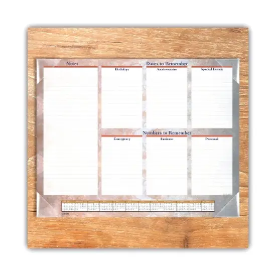 Marbled Desk Pad, Marbled Stone Artwork, 22 x 17, White/Multicolor Sheets, Clear Corners, 12-Month (Jan to Dec): 2026 image {1}