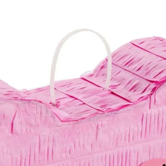 Blue Panda Pink Pig Pinata for Hawaiian Luau Pinata Summer Tropical Birthday Party Supplies Decorations with Skirt Design, 16.5x10x3 In image {3}