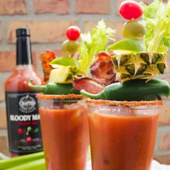 Crafted Cocktails Bloody Mary Mix: 6 Pack: Gold Medal Winning, 50 Calories Per Serving, Tomato, Horseradish, Worcestershire and Spices for Great Taste image {6}
