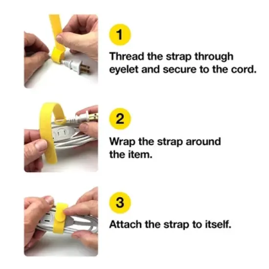 Wrap-It 20pk 5" and 8" Storage Self-Gripping Cable Ties Black image {5}