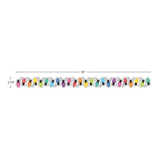 Teacher Created Resources&reg; Colorful Holiday Lights Die-Cut Border Trim, 35 Feet Per Pack, 6 Packs image {3}