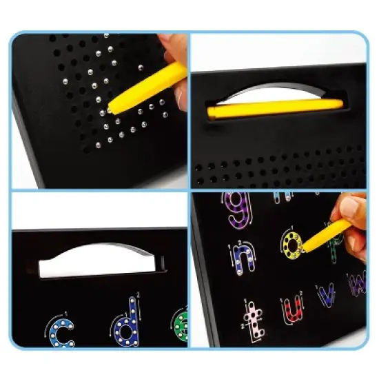 PICASSO-TILES 2PK 4-in-1 Magnetic Drawing Board, STEM Toys for Kids 3+ image {1}