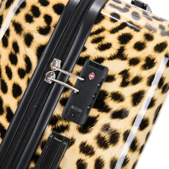 InUSA PRINTS Lightweight Hardside Medium Checked Spinner Suitcase - Cheetah image {7}