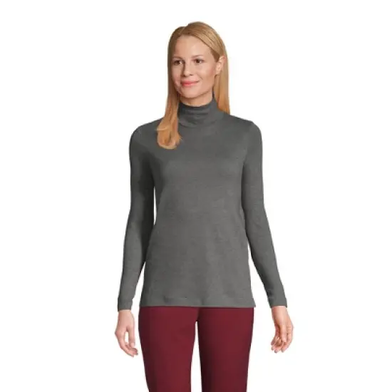 Lands' End Women's Supima Cotton Long Sleeve Turtleneck image {6}